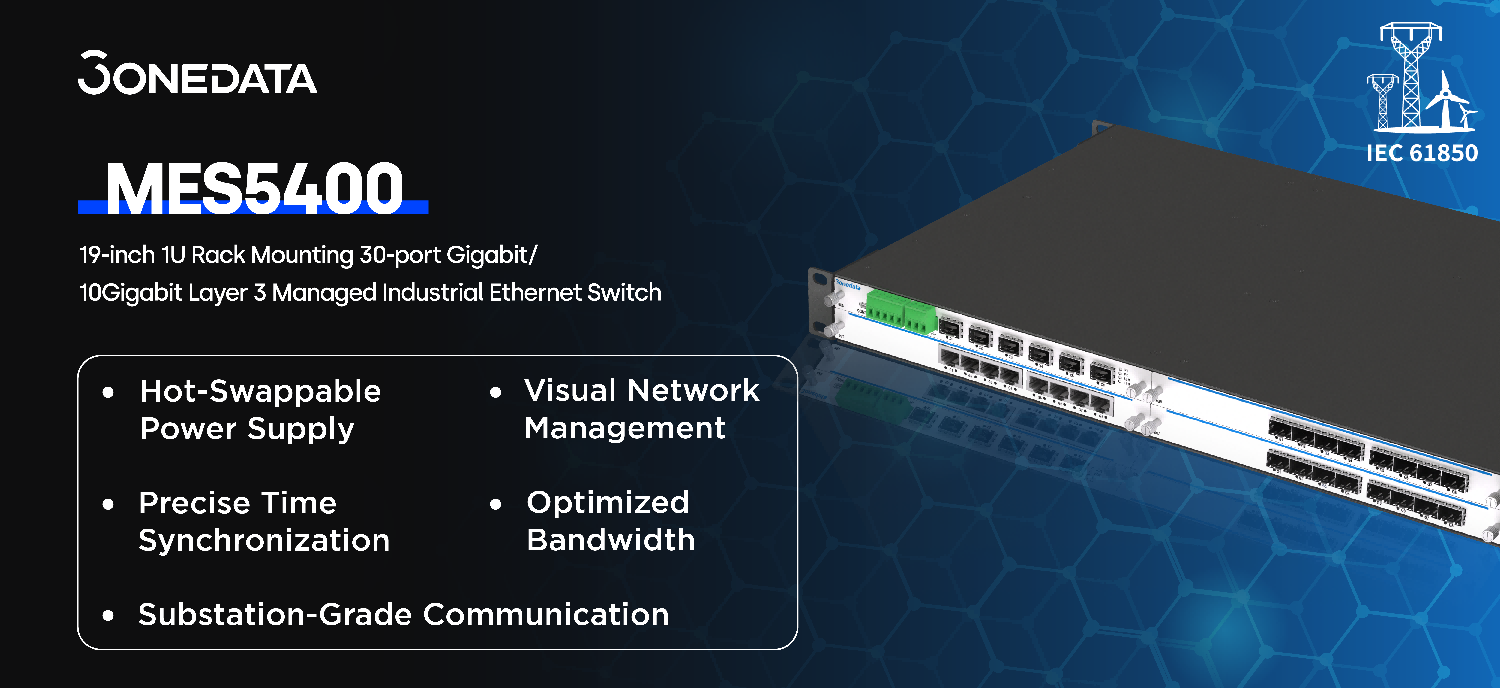 Switch công nghiệp Layer 3 MES5400 chuẩn IEC 61850